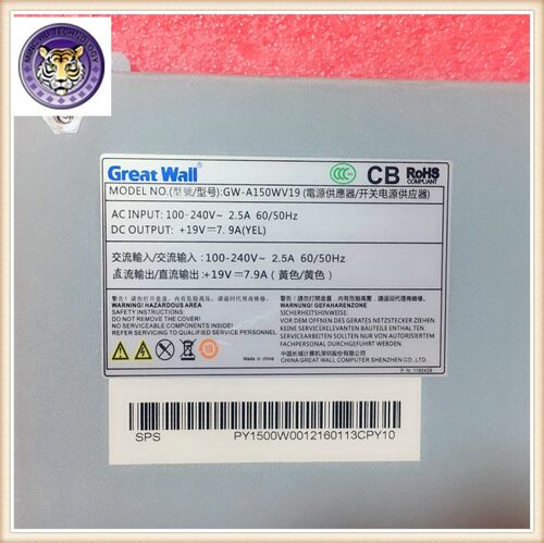 宏基Z1620 A430 A450 A5000一体机电源GW-A150WV19  D14-150P1A新