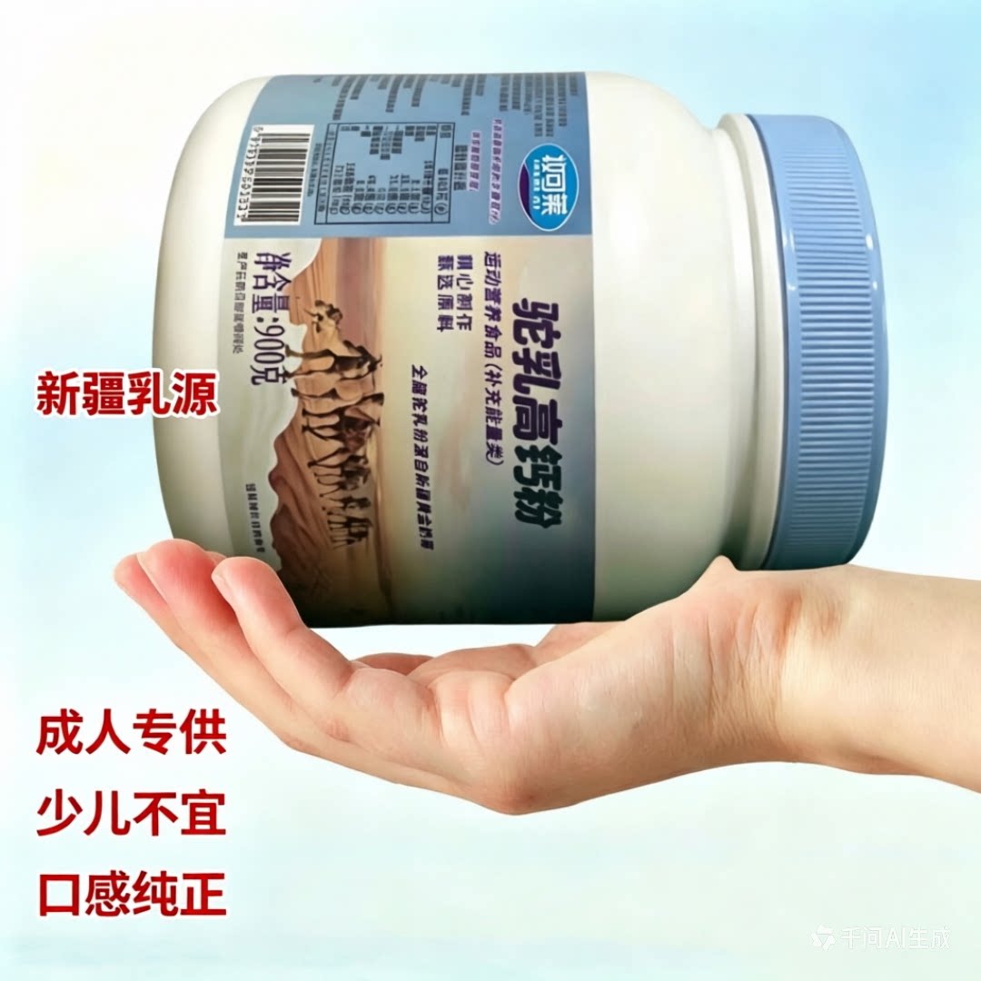 新疆正宗骆驼奶粉纯正高钙营养成人中老年人补钙俄罗斯奶源新西兰