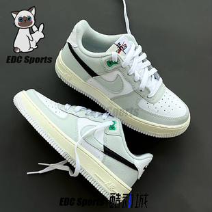 低帮休闲板鞋 Nike耐克AF1银白拼接拼钩Air 1女款 001 Force DZ2660