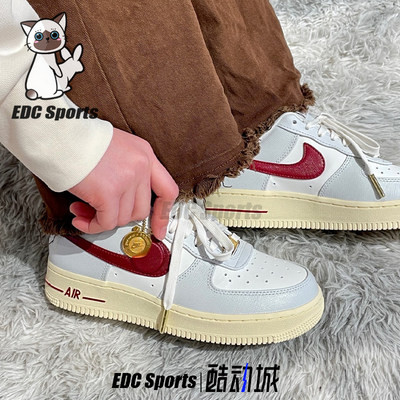 Nike耐克AF1空军一号女款白灰红