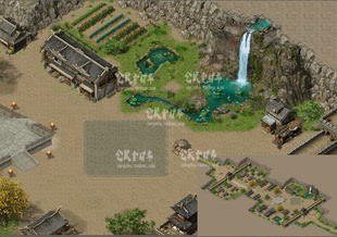传奇地图素材 天下第一关 定制地砖 高清独立地砖 完整封边 DT221