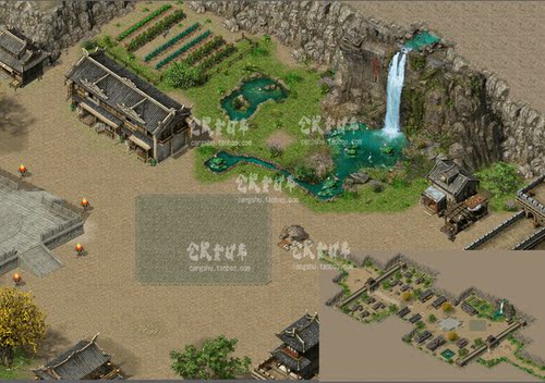 传奇地图素材 天下第一关 定制地砖 高清独立地砖 完整封边 DT221