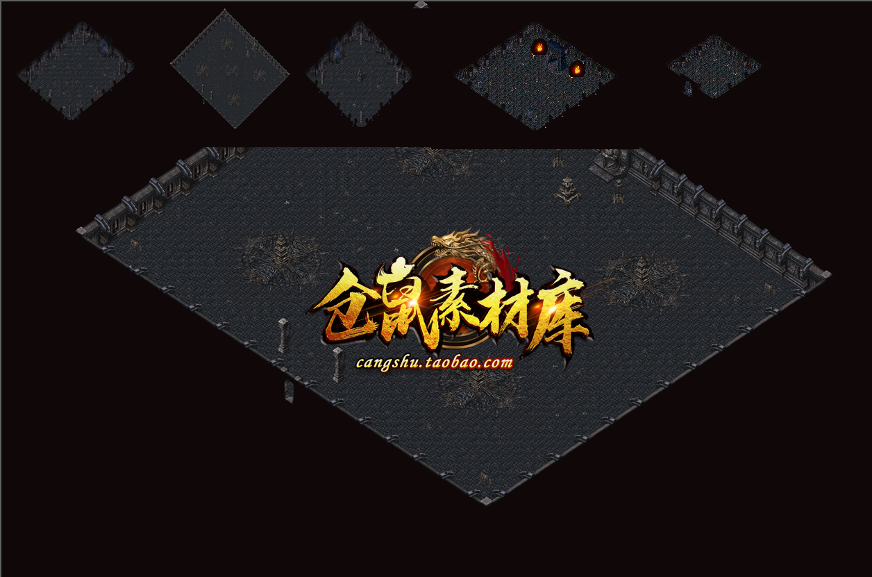 传奇地砖地图素材  镇魔殿套图  高清独立地砖 完整封边 DT312
