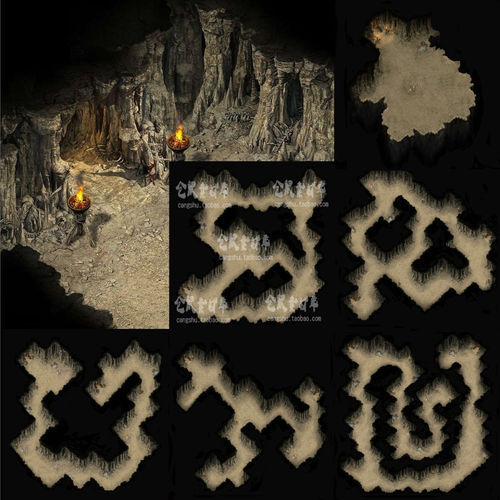 传奇地图素材 蚂蚁洞套图 高清 独立地砖 无缝封边 DT778