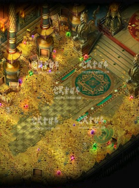 传奇地图素材  宝藏 活动副本 金库    独立地砖无缝封边  DT755