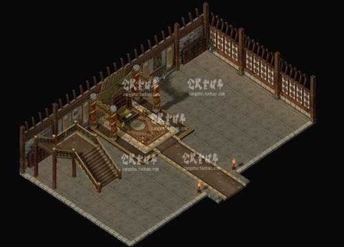 传奇地砖地图   高清  沙巴克皇宫 独立地砖无缝封边带原图 DT563