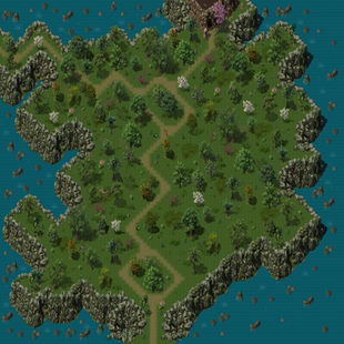 传奇地图素材  花果山水帘洞 高清动态独立地砖无缝封边  DT674