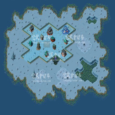 传奇地图素材 冰雪主城 高清动态独立地砖 无缝封边 DT858