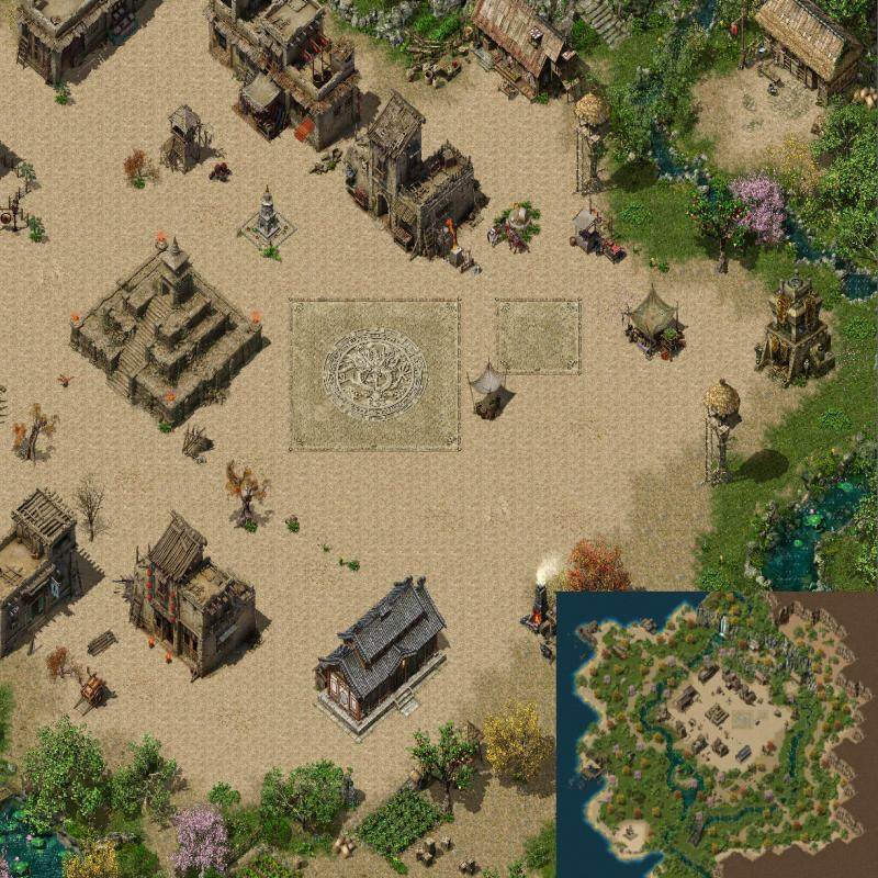 传奇地图素材  定制 卧龙之地  高清动态独立地砖无缝封边  DT747