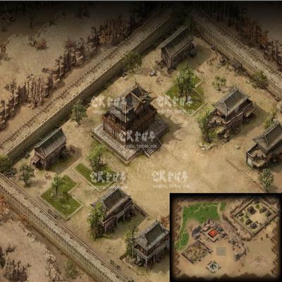 传奇地图素材   卧龙主城   高清  独立地砖地图 无缝封边 DT733