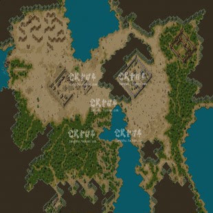 传奇地图素材  土城大陆 高清动态 独立地砖 无缝封边 DT890