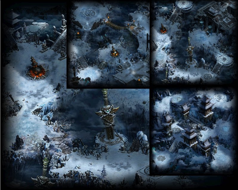 传奇复古 冰雪之城套图 3张 独立套图 地砖 完整封边dt434