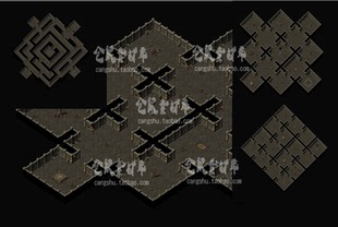 传奇地砖地图素材 动态高清地宫套图地图   无缝封边DT472