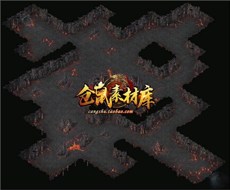 传奇地图素材 龙魂窟套图 高清独立地砖 完整封边  DT210