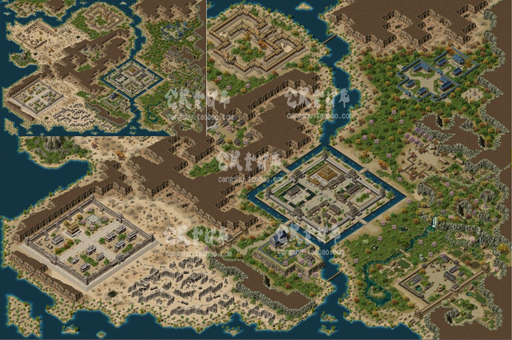 传奇地砖地图素材动态高清独立地砖 新版玛法大陆 无缝封边dt492