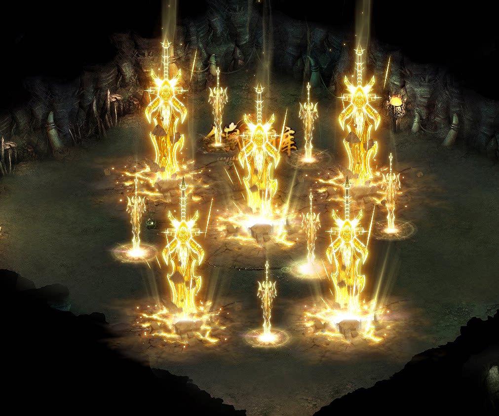 传奇技能素材 全屏技能万剑天怒 系列 目标型 高清png格式  jn568