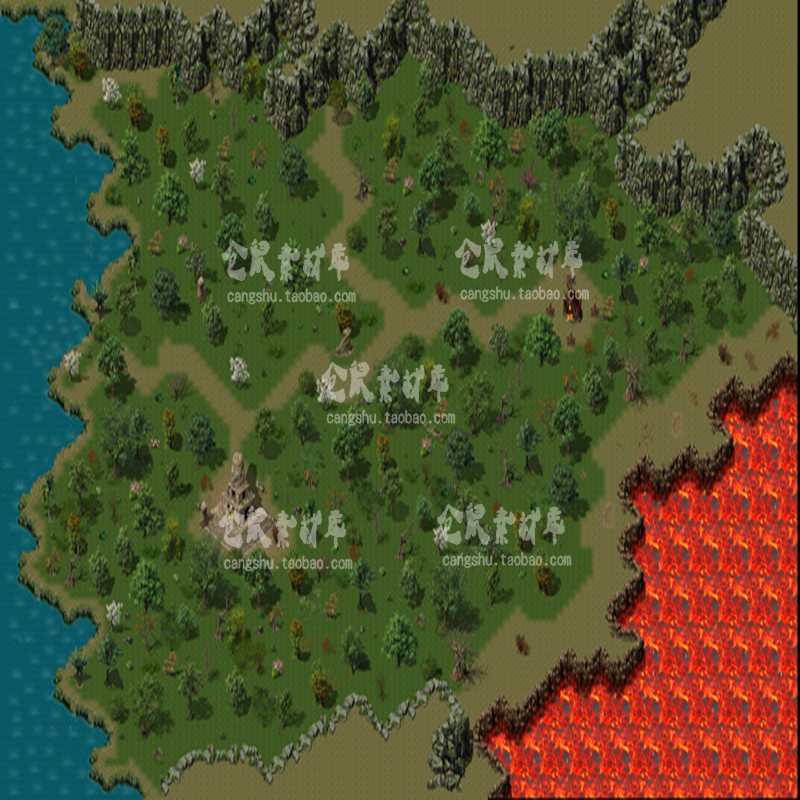 传奇地图素材 幽冥血海 高清动态独立地砖无缝封边 DT649