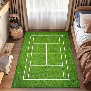 趣味网球场地垫网球馆俱乐部门垫水晶绒防滑防水地垫地毯定制LOGO