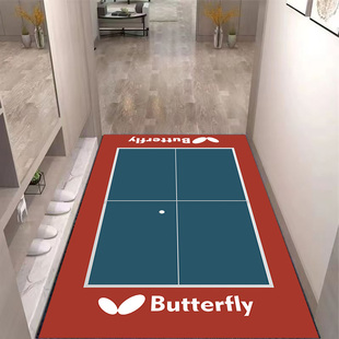 乒乓球馆俱乐部门垫子室内装饰地毯水晶绒防滑地垫地毯可定制LOGO