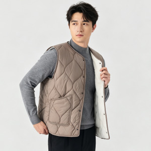 羽绒棉马甲男内胆秋冬加绒加厚保暖背心打底内穿棉袄棉服坎肩内搭