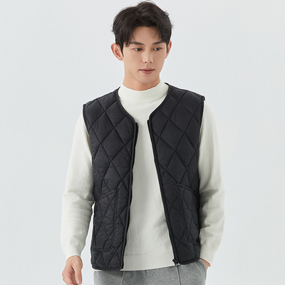 春秋保暖拉链大码背心棉马甲