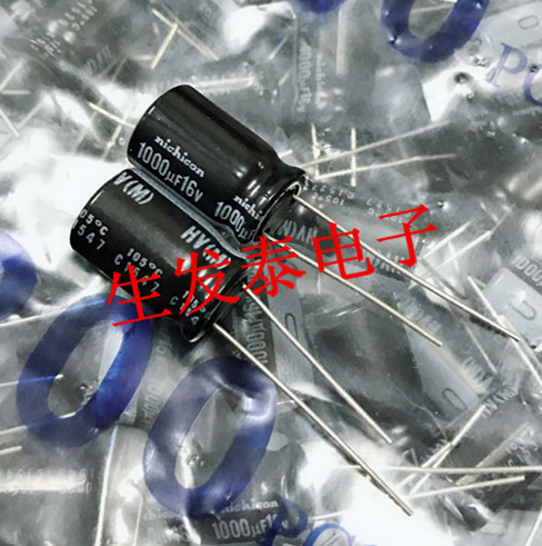 16V1000UF 10X16 原装 日本尼吉康 NICHICON 电解电容 HV 105°