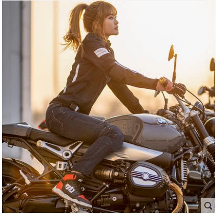 motoboy骑行裤女摩托车牛仔裤四季防摔冬季保暖机车休闲骑行裤子