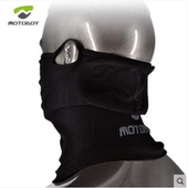 MOTOBOY摩托车脖套夏季 机车透气防晒面罩挂耳口罩 双面薄款