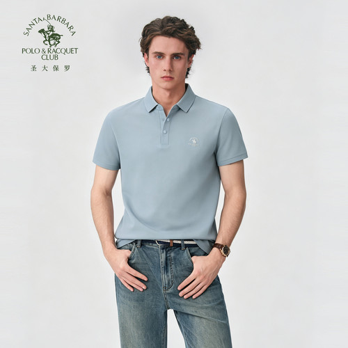 【凉感抗菌UPF50+】圣大保罗2026春夏新品男式短袖翻领POLO衫