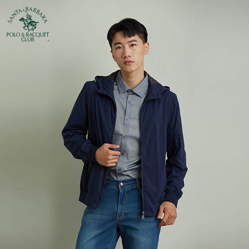 圣大保罗连帽春夏休闲夹克外套男
