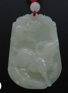 十二生肖属相牛饰品挂件和田玉佩