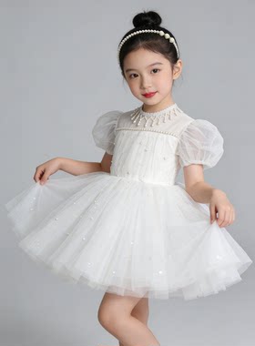 六一儿童舞蹈演出服幼儿蓬蓬裙舞蹈服女童公主裙表演纱裙主持钢琴