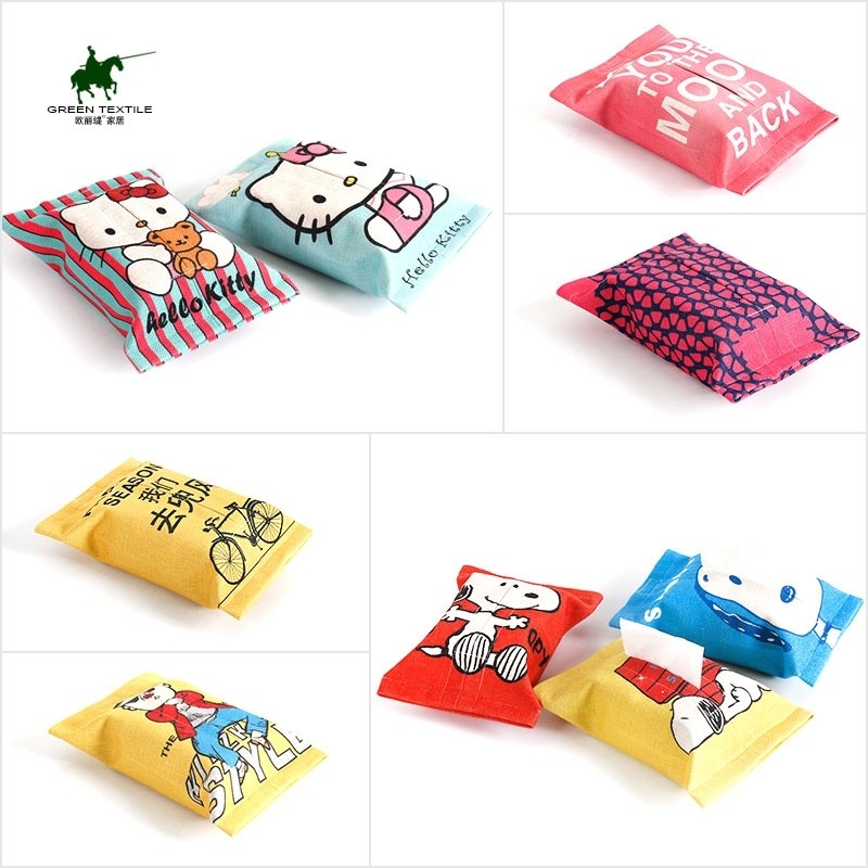 欧丽缇】可爱狗史努比凯蒂猫hello kitty布艺纸巾套客厅抽纸盒袋