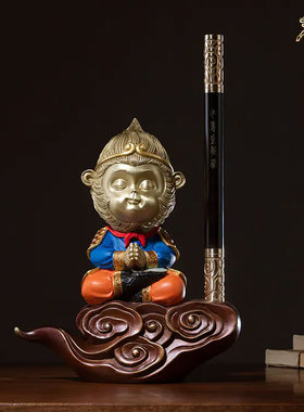 铜师傅大圣之金箍棒笔客厅摆件