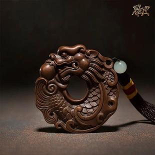 铜师傅 全铜手把件 富贵有余 龙鱼 把玩件男士随身文玩 铜器挂件