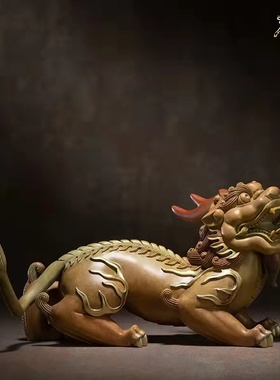 铜师傅鸿运当头客厅玄关摆件