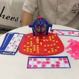 沙雕礼物宾果摇奖机桌面游戏创意减压稀奇新奇特亲子互动玩具