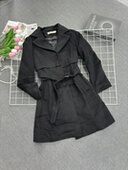 时尚 韩系复古高级感呢料大衣显瘦黑色中长款 秋冬保暖气质外套