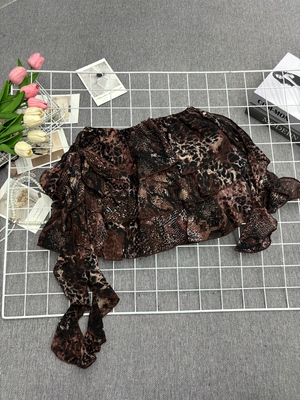 豹纹短裙时尚百搭潮酷显瘦安全裤设计夏季雪纺舒适款半裙