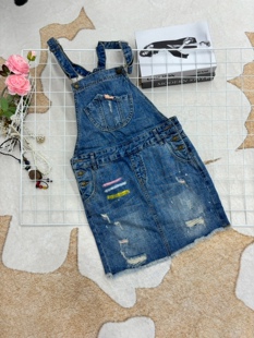 简约休闲韩版 显瘦气质款 牛仔背带裙女夏季 修身 减龄裙子 款 高端时尚