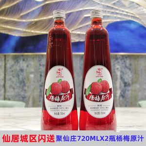 18年直销 2瓶装聚仙庄杨梅汁nfc鲜榨原汁纯果蔬孕妇儿童果汁饮料