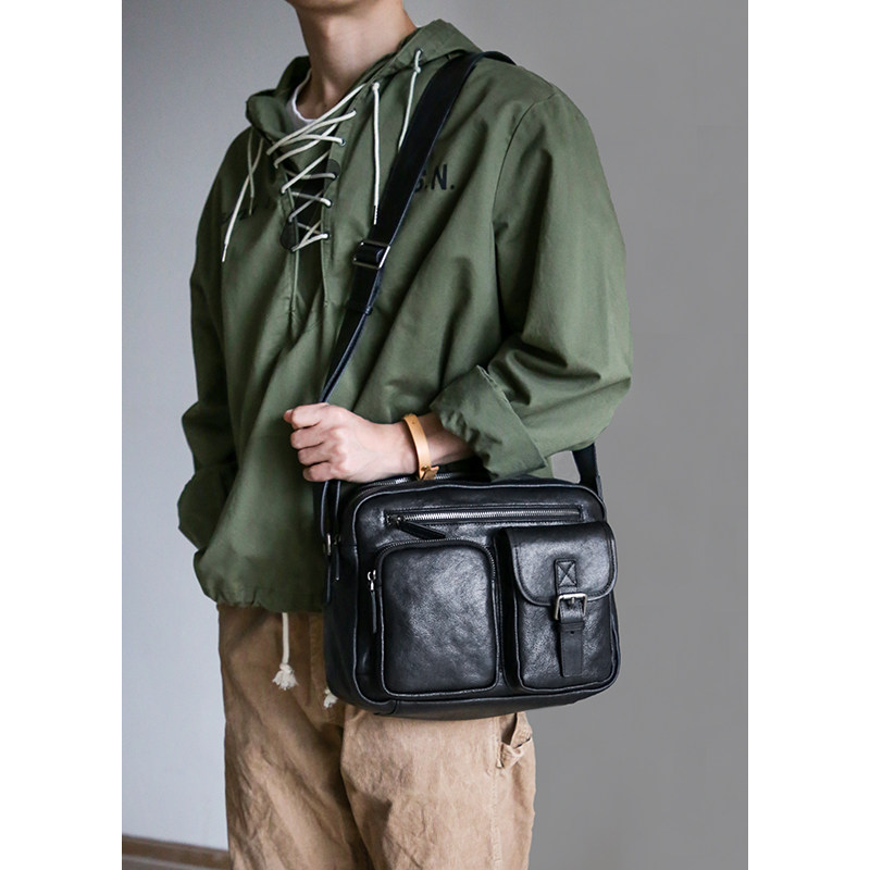 古造真皮男士单肩斜挎包头层牛皮大容量复古日系商务休闲邮差包,箱包皮具/热销女包/男包,男士包袋,淘宝优惠券,粉丝福利购,淘宝优惠卷