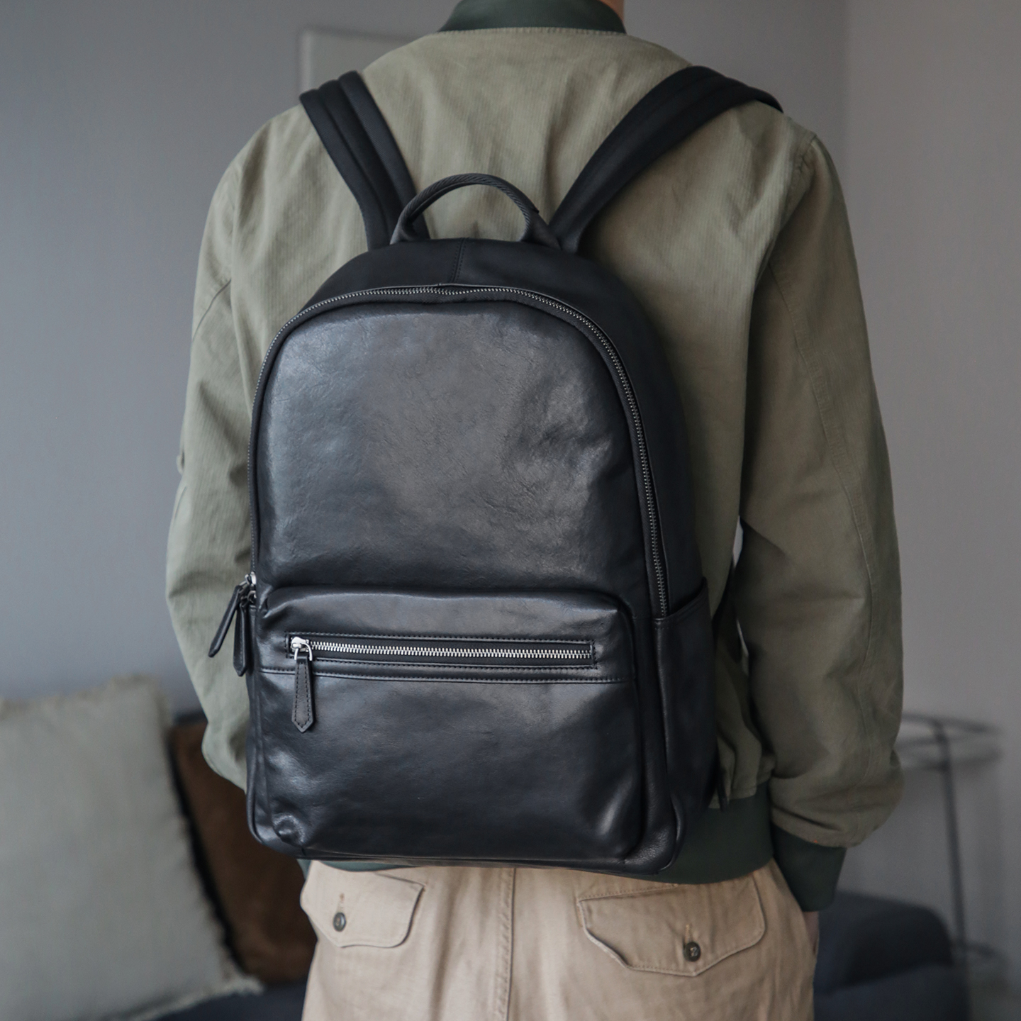 古造真皮男士双肩包植鞣头层牛皮商务休闲大容量2025新款旅行背包