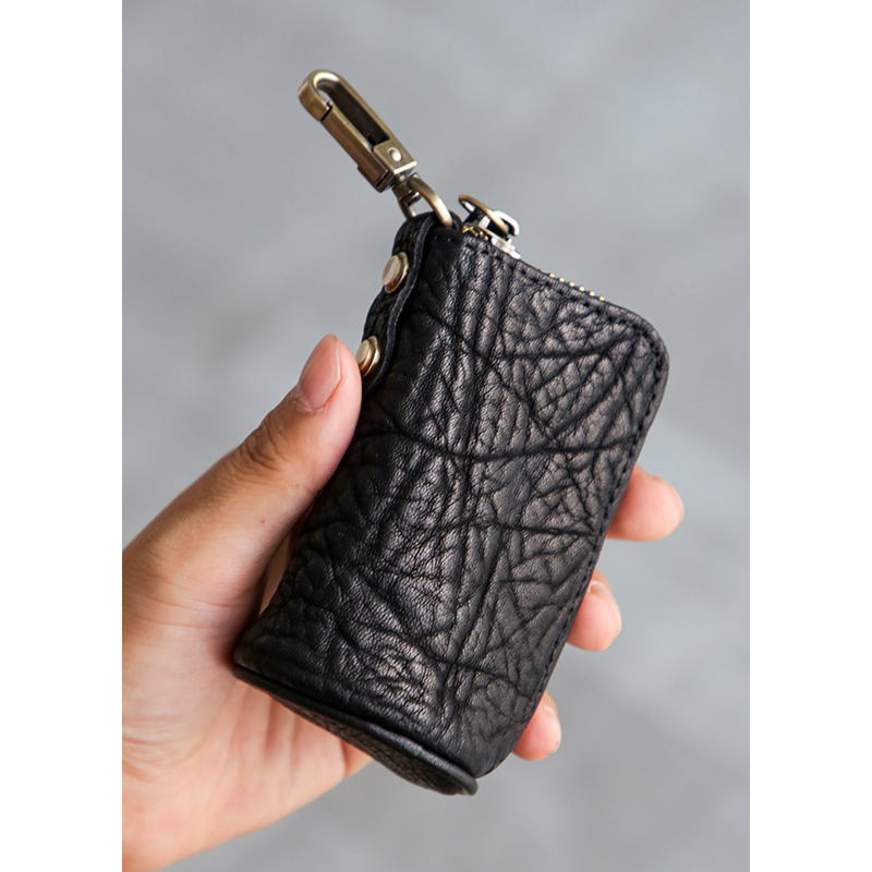 古造小钥匙包头层牛皮汽车钥匙包