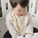 宝宝口水巾A类软绵亲肤竹棉新生儿围兜六层纱布婴儿围嘴三粒扣