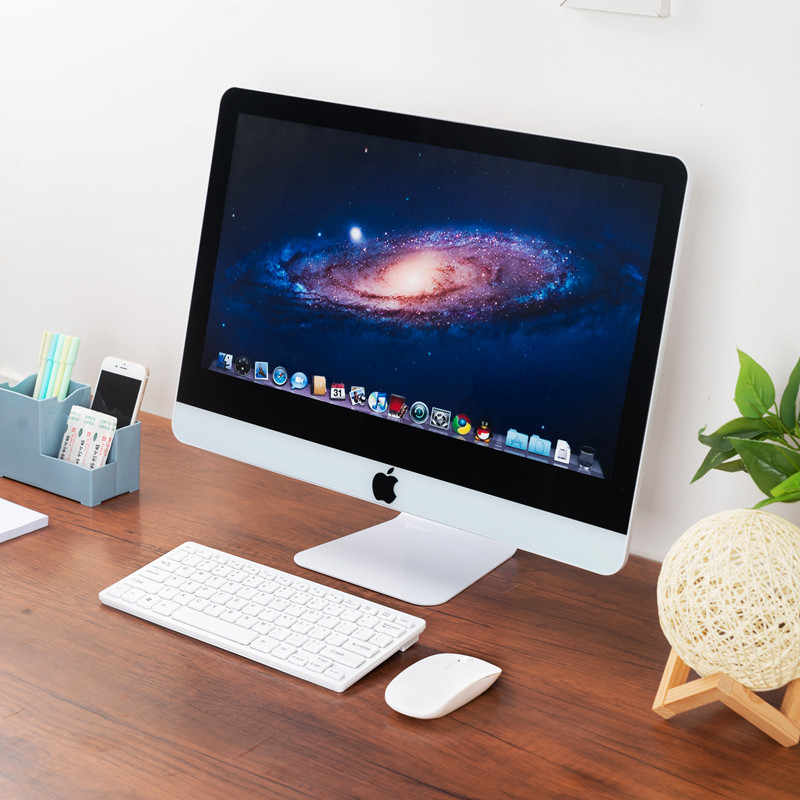 新款仿真电脑一体机模型机仿苹果款银白色彩屏黑屏21.5/ 24 /27寸