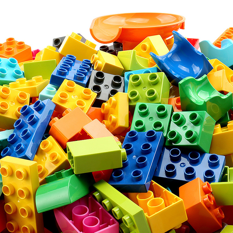 费乐兼容大颗粒基础称重积木一斤百变拼插益智男女孩滑道玩具