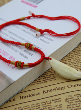 黑狗牙项链男士狼牙造型挂坠简约情侣时尚狗牙饰品网红同款女吊坠