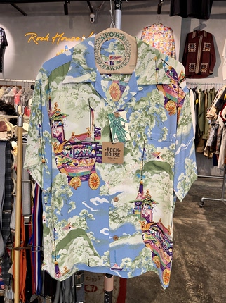 全新日本sun surf 冰丝印花短袖夏威夷衬衫