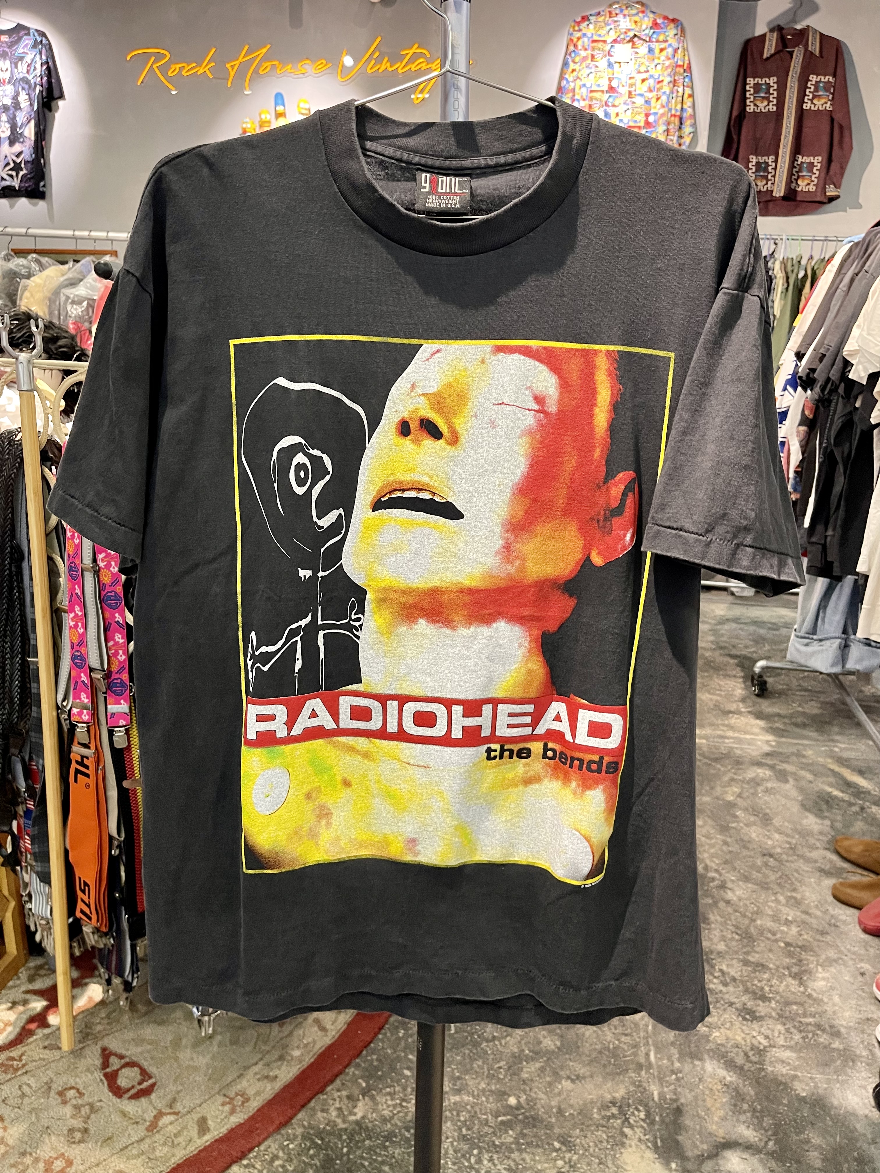 全新New Vintage水洗做旧电台司令RADIOHEAD摇滚乐队纯棉短袖T恤图片
